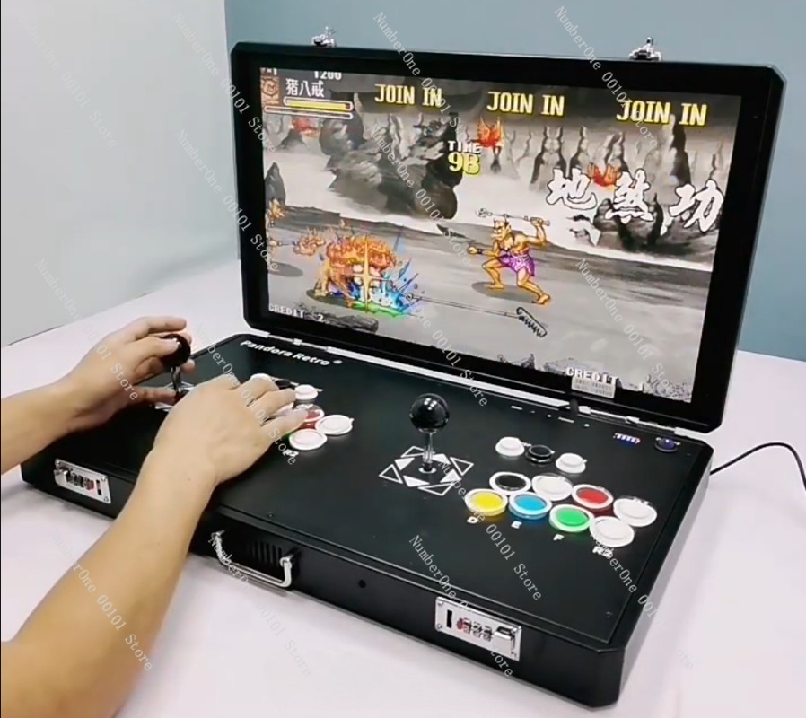 Arcade Game Jackpot - ポータブルレトロアーケードゲーム機、デュアルジョイスティックコントローラー搭載対戦型ゲーム機（内蔵ゲーム＆TV出力付き）、携帯型おもちゃ